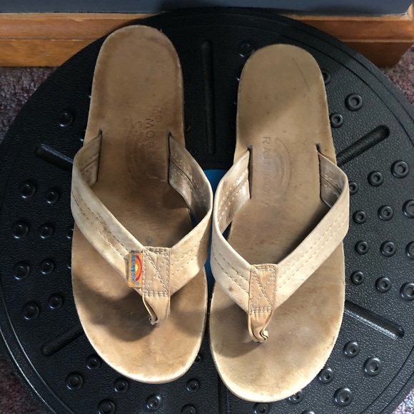 ❌SOLD❌small Leather w/arch support Rainbow Sandals - Picture 2 of 5